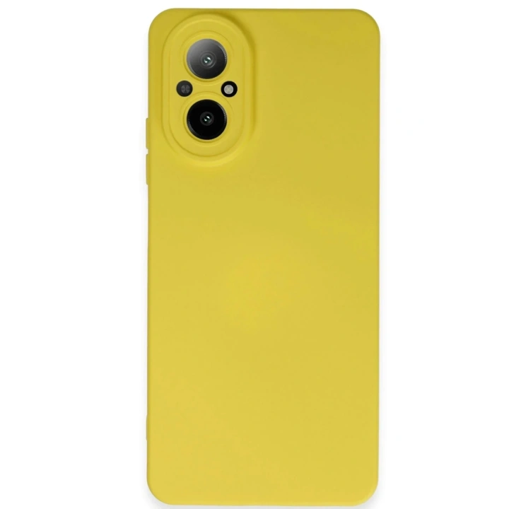 Mey İthalat®  Realme 12 Lite Kılıf Nano içi Kadife Silikon - Sarı