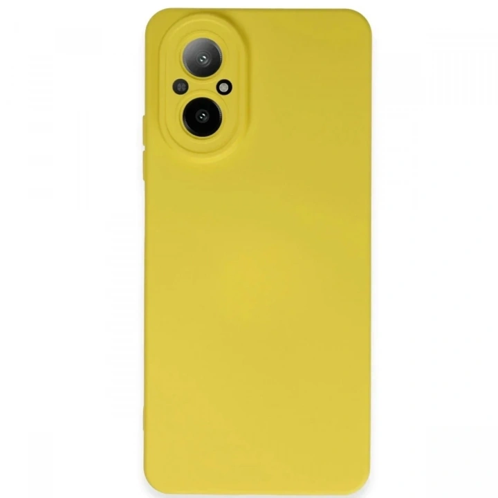 Mey İthalat®  Realme 12 Lite Kılıf Nano içi Kadife Silikon - Sarı