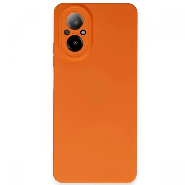 Mey İthalat®  Realme 12 Lite Kılıf Nano içi Kadife Silikon - Turuncu