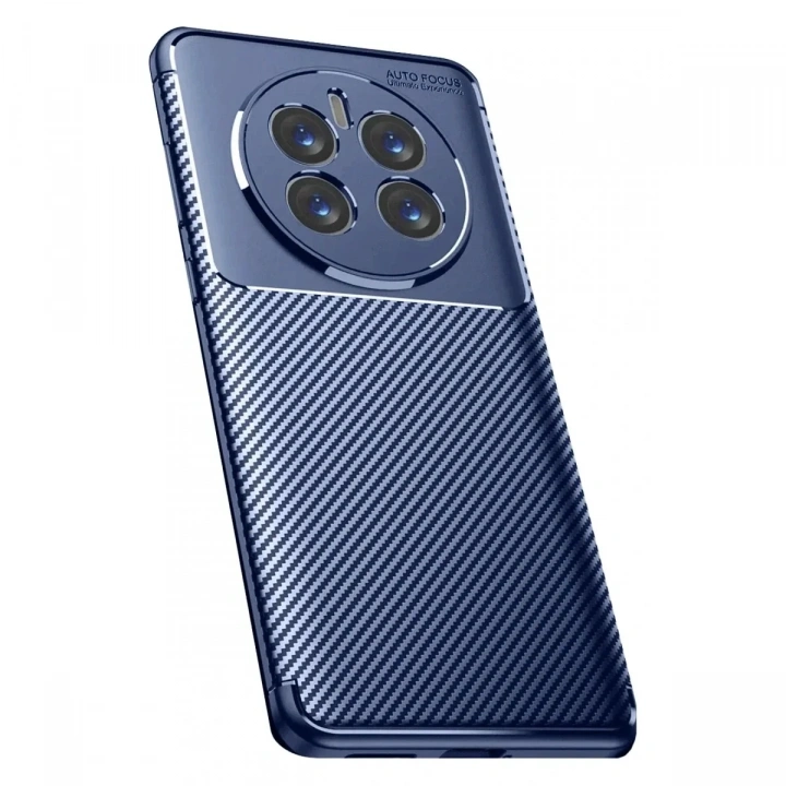 Mey İthalat®  Realme 12 Pro Plus Kılıf Auto Focus Karbon Kapak - Lacivert