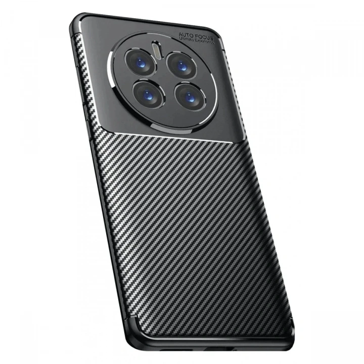 Mey İthalat®  Realme 12 Pro Plus Kılıf Auto Focus Karbon Kapak - Siyah