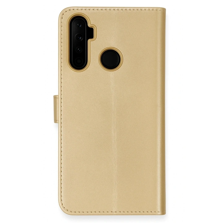 Mey İthalat®  Realme 6i Kılıf Trend S Plus Kapaklı Kılıf - Gold