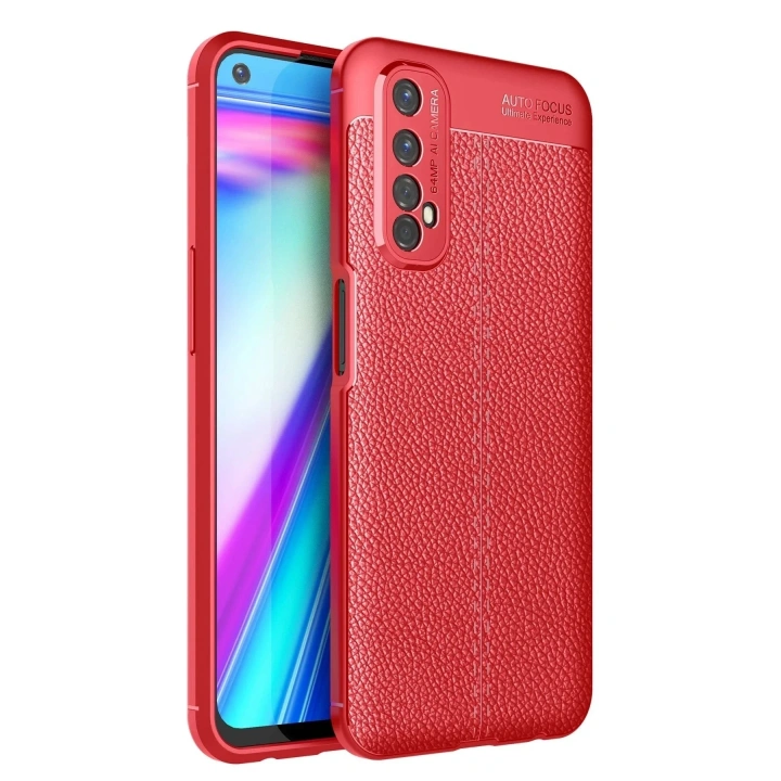 Mey İthalat®  Realme 7 Kılıf Auto Focus Kapak - Kırmızı