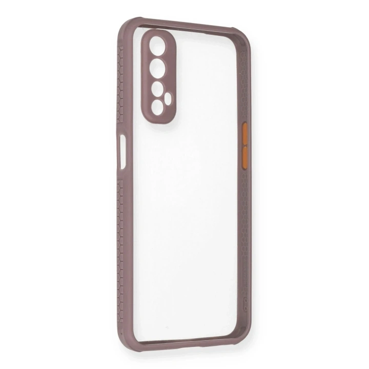 Mey İthalat®  Realme 7 Kılıf Miami Şeffaf Silikon - Açık Mor