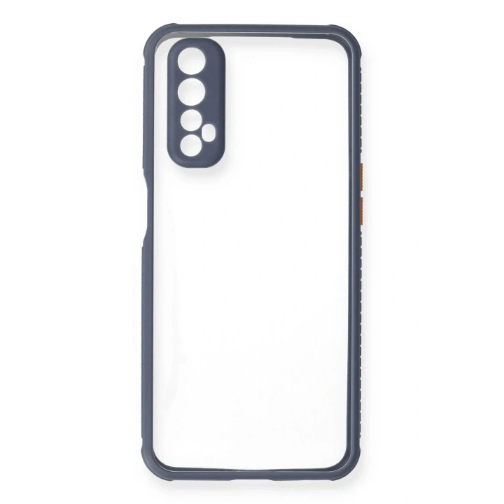 Mey İthalat®  Realme 7 Kılıf Miami Şeffaf Silikon - Gri