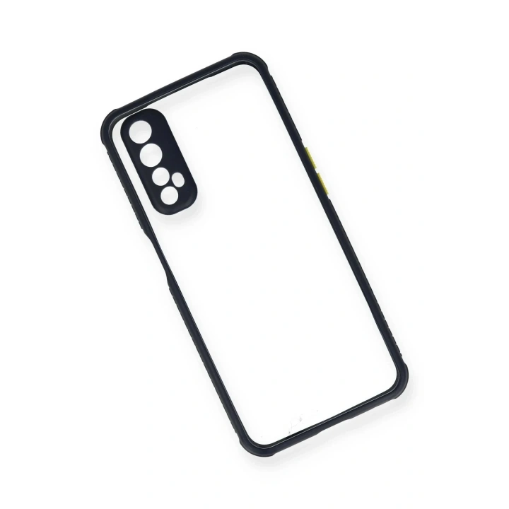 Mey İthalat®  Realme 7 Kılıf Miami Şeffaf Silikon - Lacivert