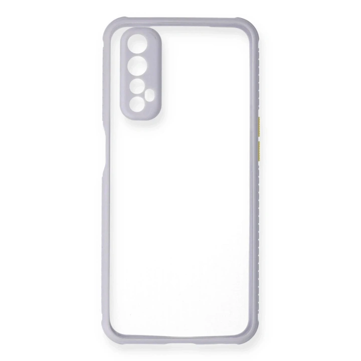 Mey İthalat®  Realme 7 Kılıf Miami Şeffaf Silikon - Lila