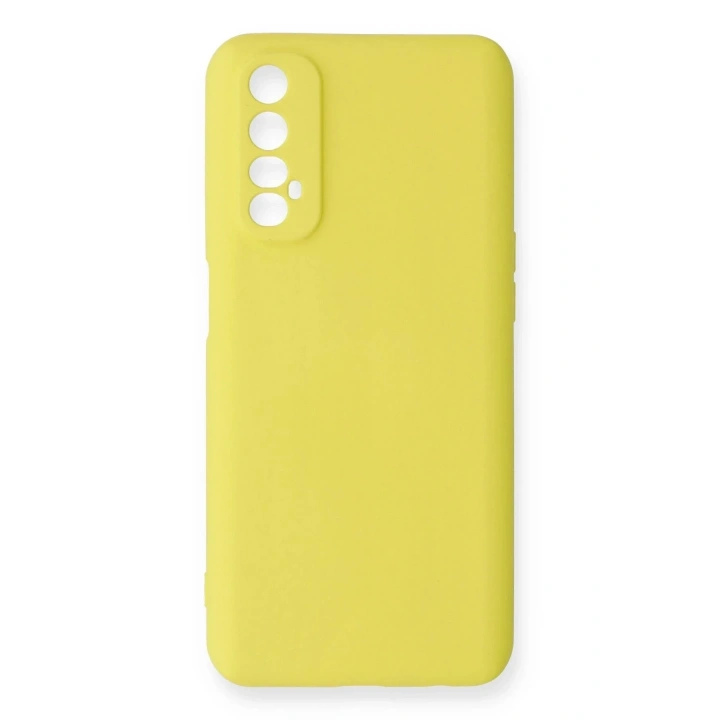 Mey İthalat®  Realme 7 Kılıf Nano içi Kadife Silikon - Sarı