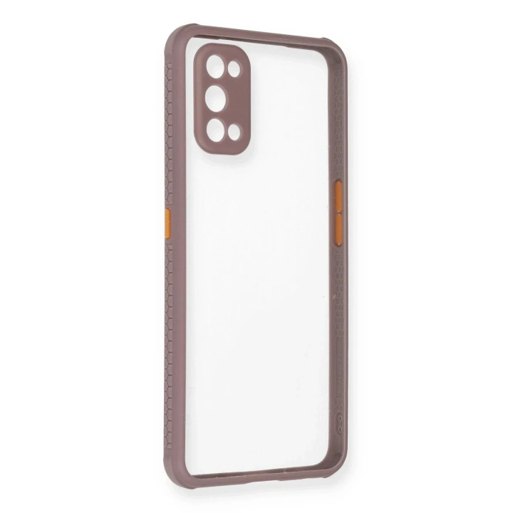 Mey İthalat®  Realme 7 Pro Kılıf Miami Şeffaf Silikon - Açık Mor
