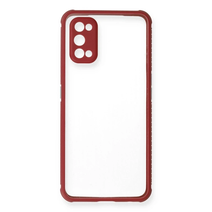 Mey İthalat®  Realme 7 Pro Kılıf Miami Şeffaf Silikon - Fuşya