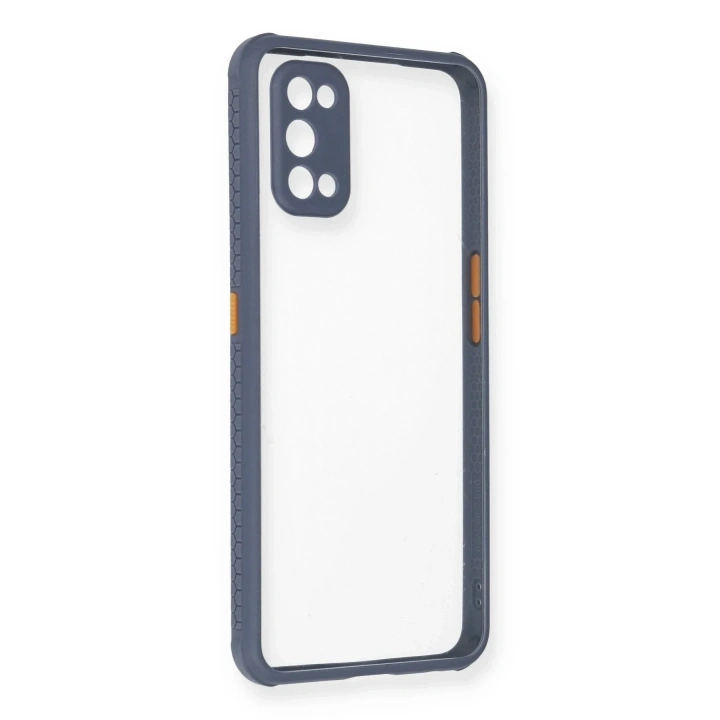 Mey İthalat®  Realme 7 Pro Kılıf Miami Şeffaf Silikon - Gri