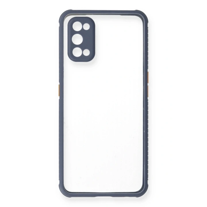 Mey İthalat®  Realme 7 Pro Kılıf Miami Şeffaf Silikon - Gri