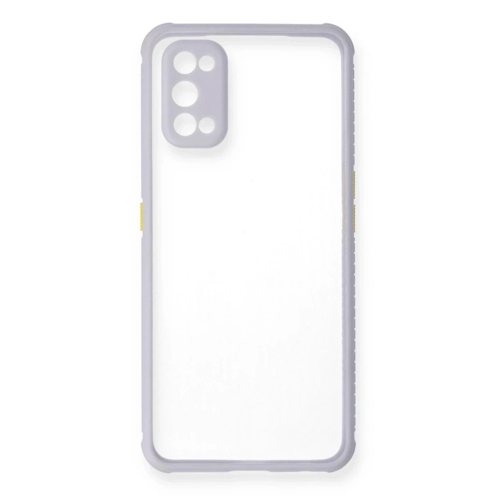 Mey İthalat®  Realme 7 Pro Kılıf Miami Şeffaf Silikon - Lila