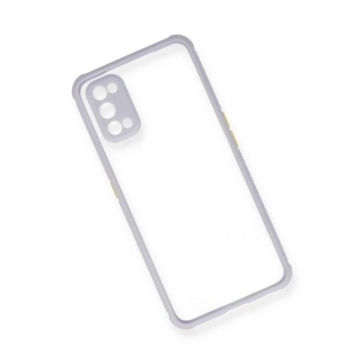Mey İthalat®  Realme 7 Pro Kılıf Miami Şeffaf Silikon - Lila