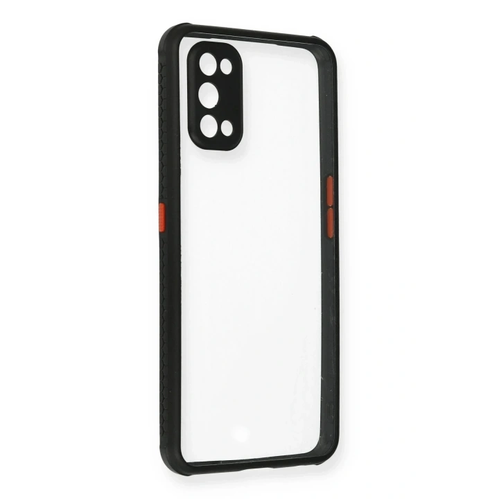 Mey İthalat®  Realme 7 Pro Kılıf Miami Şeffaf Silikon - Siyah