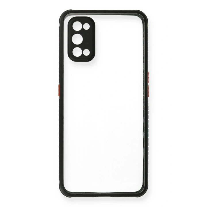 Mey İthalat®  Realme 7 Pro Kılıf Miami Şeffaf Silikon - Siyah