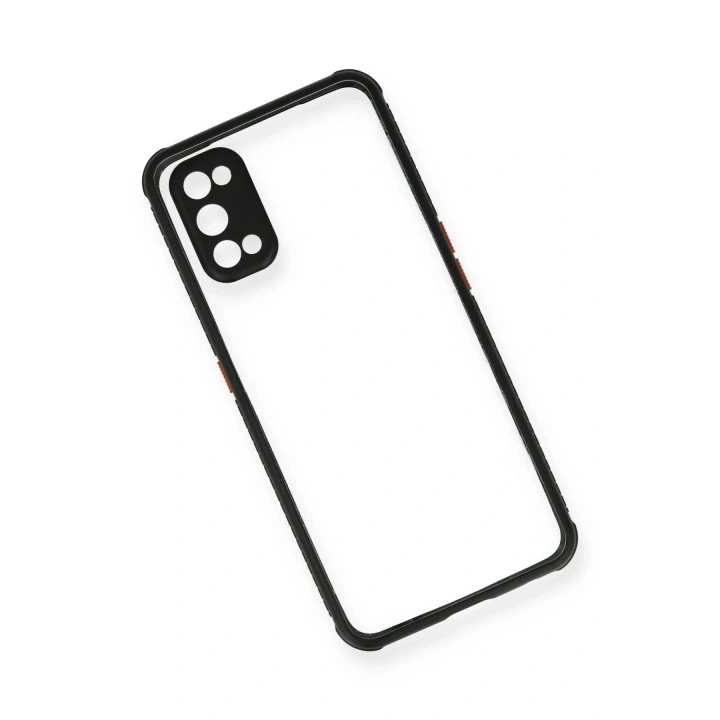 Mey İthalat®  Realme 7 Pro Kılıf Miami Şeffaf Silikon - Siyah