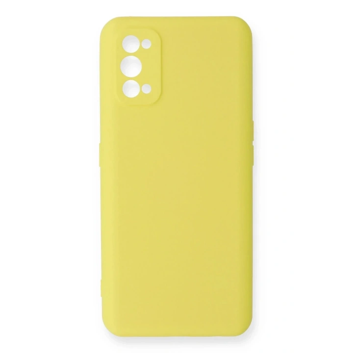 Mey İthalat®  Realme 7 Pro Kılıf Nano içi Kadife Silikon - Sarı