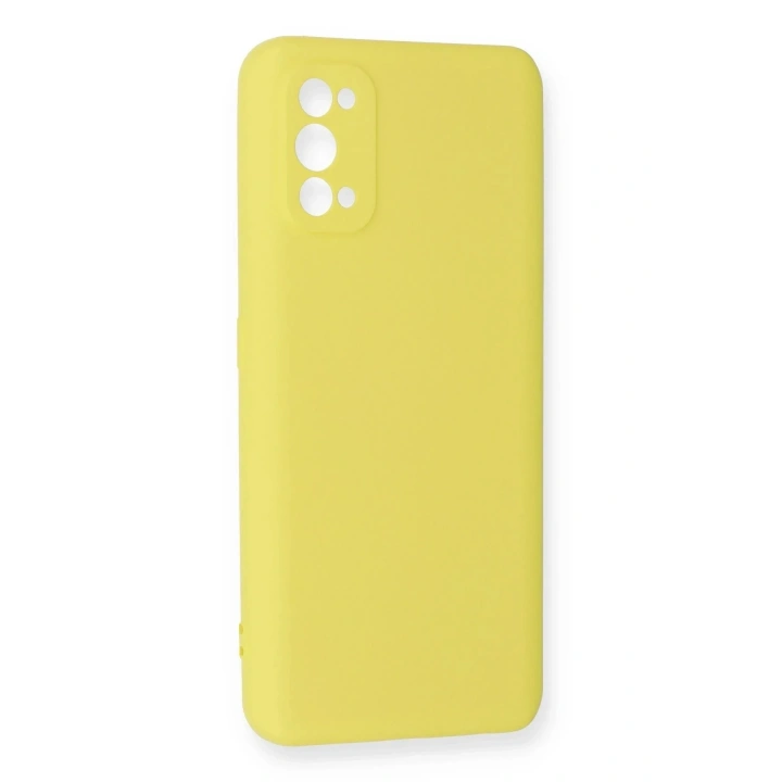 Mey İthalat®  Realme 7 Pro Kılıf Nano içi Kadife Silikon - Sarı