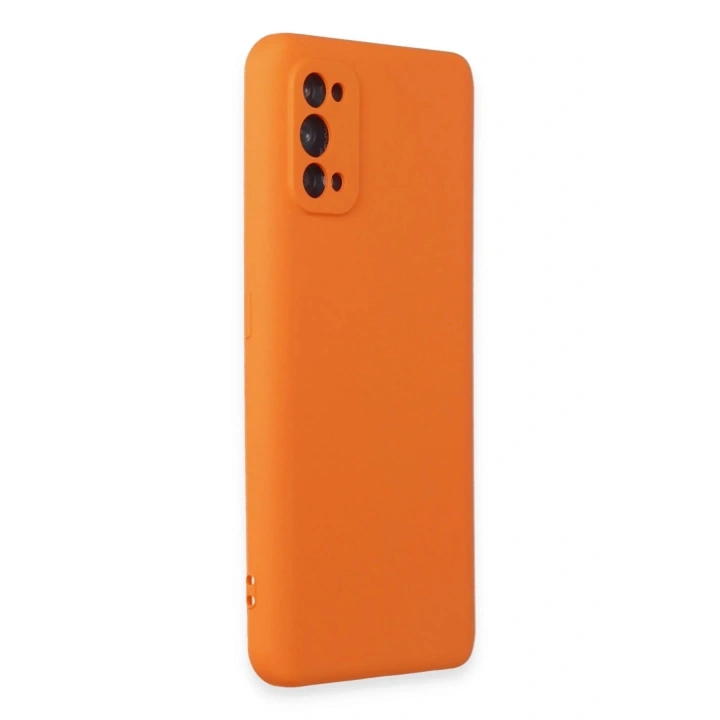 Mey İthalat®  Realme 7 Pro Kılıf Nano içi Kadife Silikon - Turuncu