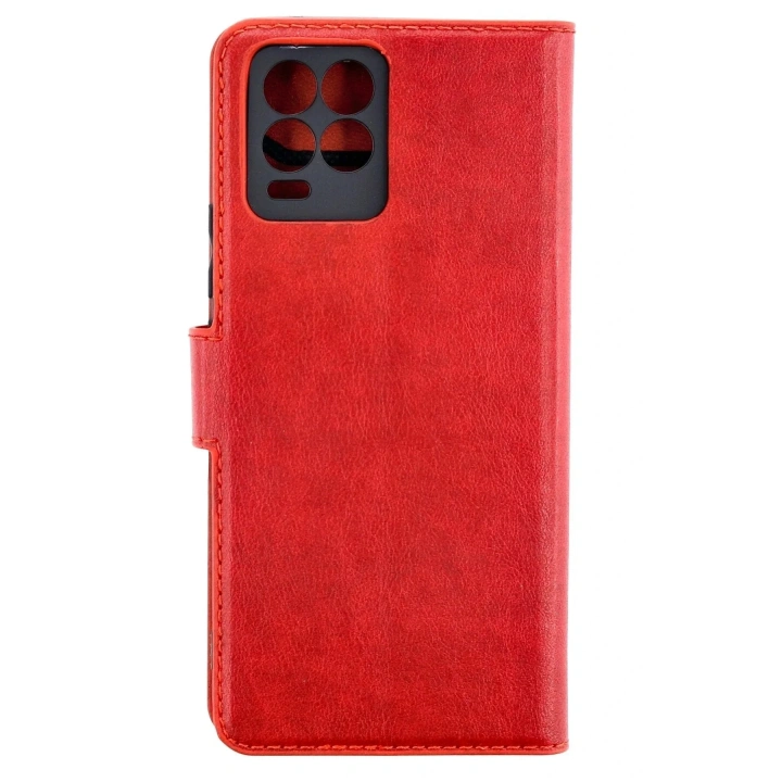 Mey İthalat®  Realme 8 Pro Kılıf Trend S Plus Kapaklı Kılıf - Kırmızı