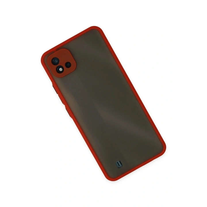 Mey İthalat®  Realme C11 2021 Kılıf Montreal Silikon Kapak - Kırmızı