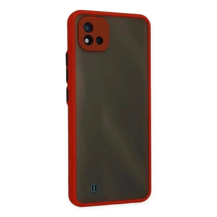 Mey İthalat®  Realme C11 2021 Kılıf Montreal Silikon Kapak - Kırmızı