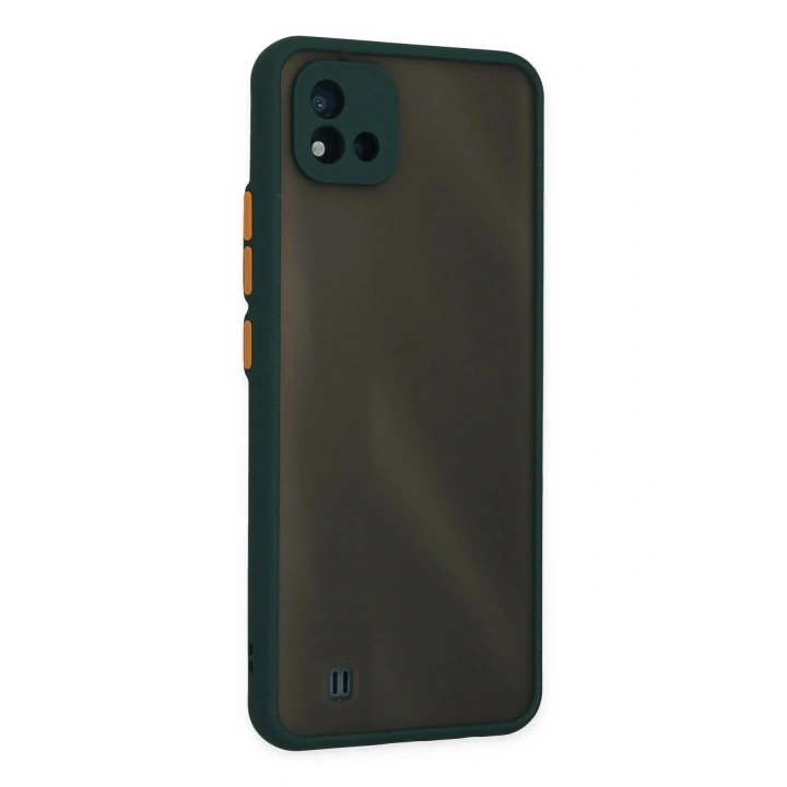 Mey İthalat®  Realme C11 2021 Kılıf Montreal Silikon Kapak - Yeşil