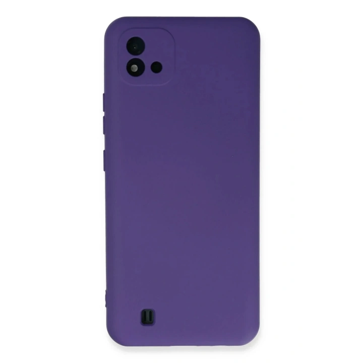 Mey İthalat®  Realme C11 2021 Kılıf Nano içi Kadife Silikon - Mor