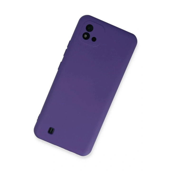 Mey İthalat®  Realme C11 2021 Kılıf Nano içi Kadife Silikon - Mor