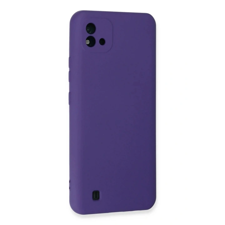 Mey İthalat®  Realme C11 2021 Kılıf Nano içi Kadife Silikon - Mor