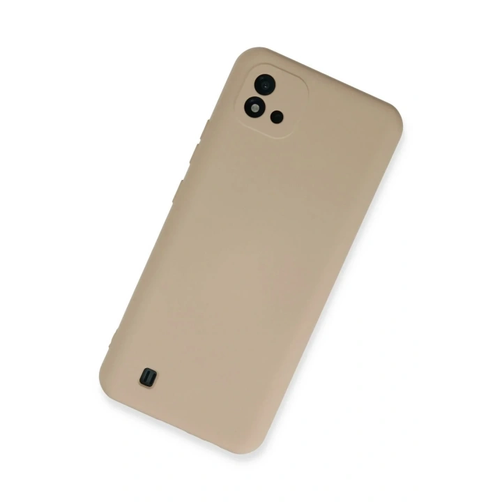 Mey İthalat®  Realme C11 2021 Kılıf Nano içi Kadife Silikon - Pudra
