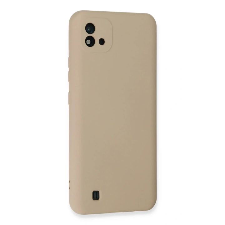 Mey İthalat®  Realme C11 2021 Kılıf Nano içi Kadife Silikon - Pudra