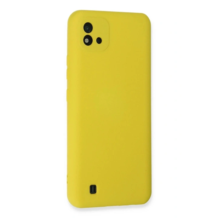 Mey İthalat®  Realme C11 2021 Kılıf Nano içi Kadife Silikon - Sarı
