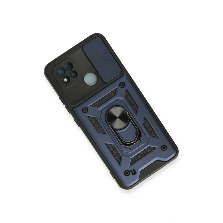 Mey İthalat®  Realme C11 2021 Kılıf Pars Lens Yüzüklü Silikon - Lacivert