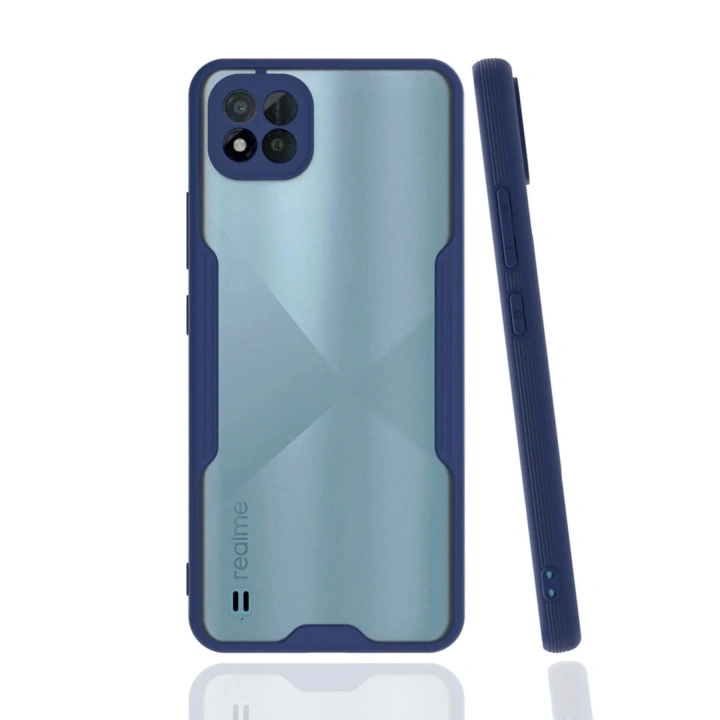 Mey İthalat®  Realme C11 2021 Kılıf Platin Silikon - Lacivert