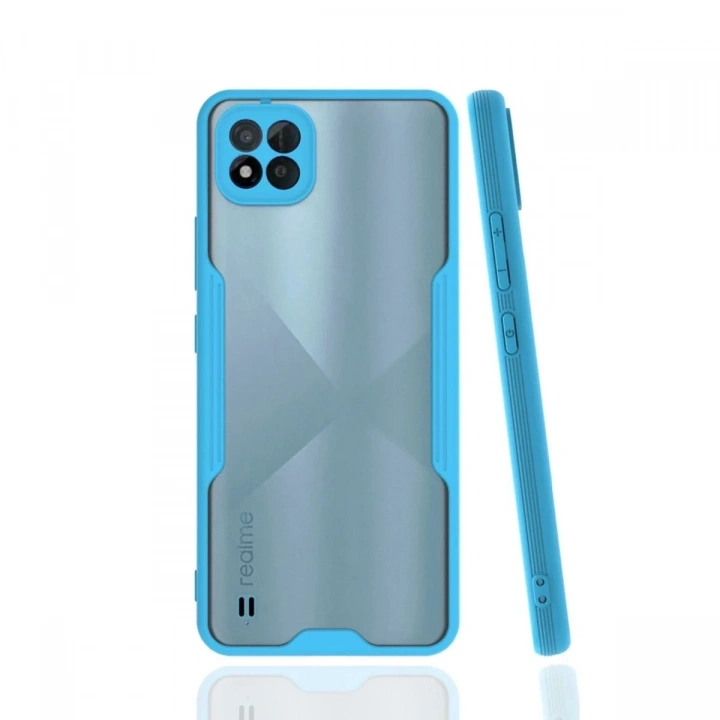 Mey İthalat®  Realme C11 2021 Kılıf Platin Silikon - Mavi