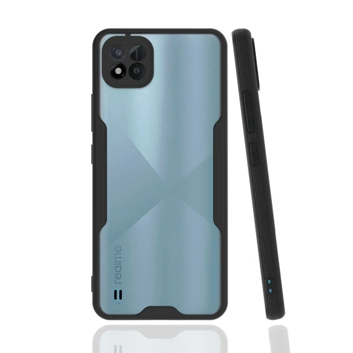 Mey İthalat®  Realme C11 2021 Kılıf Platin Silikon - Siyah