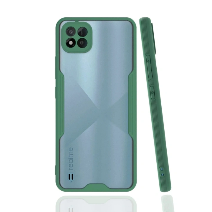 Mey İthalat®  Realme C11 2021 Kılıf Platin Silikon - Yeşil