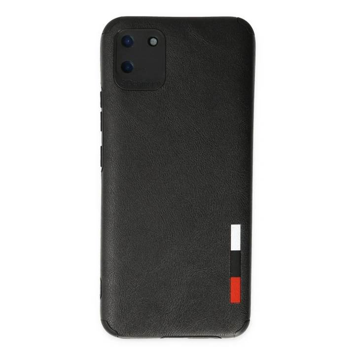 Mey İthalat®  Realme C11 Kılıf Loop Deri Silikon - Siyah