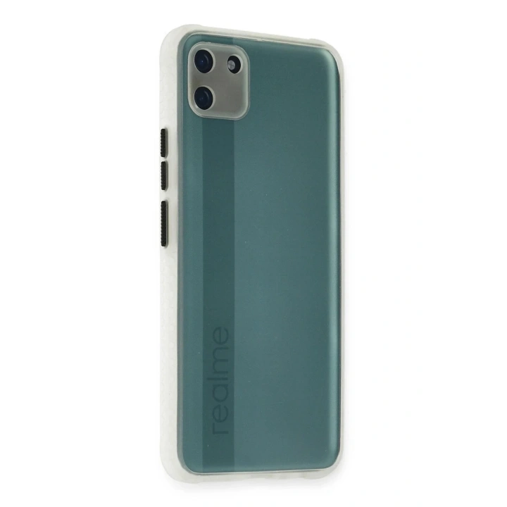 Mey İthalat®  Realme C11 Kılıf Miami Şeffaf Silikon - Şeffaf