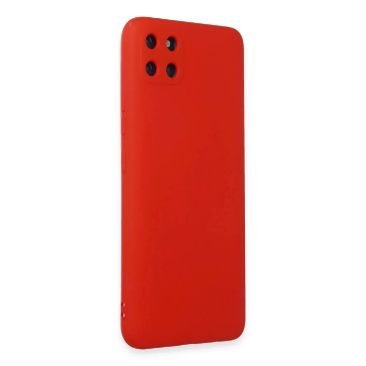 Mey İthalat®  Realme C11 Kılıf Nano içi Kadife Silikon - Kırmızı