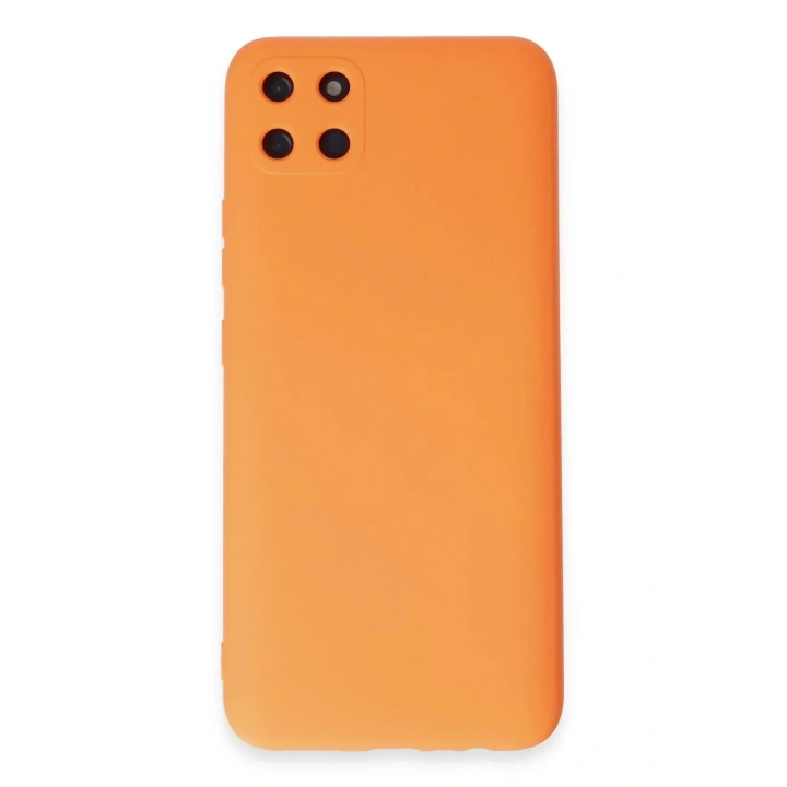 Mey İthalat®  Realme C11 Kılıf Nano içi Kadife Silikon - Turuncu