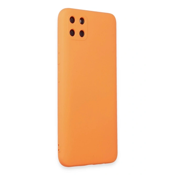 Mey İthalat®  Realme C11 Kılıf Nano içi Kadife Silikon - Turuncu
