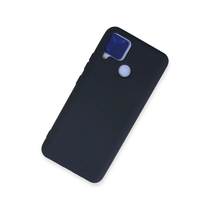 Mey İthalat®  Realme C15 Kılıf Nano içi Kadife Silikon - Lacivert