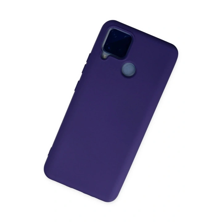 Mey İthalat®  Realme C15 Kılıf Nano içi Kadife Silikon - Mor