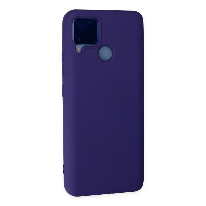 Mey İthalat®  Realme C15 Kılıf Nano içi Kadife Silikon - Mor