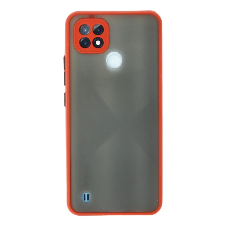 Mey İthalat®  Realme C21 Kılıf Montreal Silikon Kapak - Kırmızı
