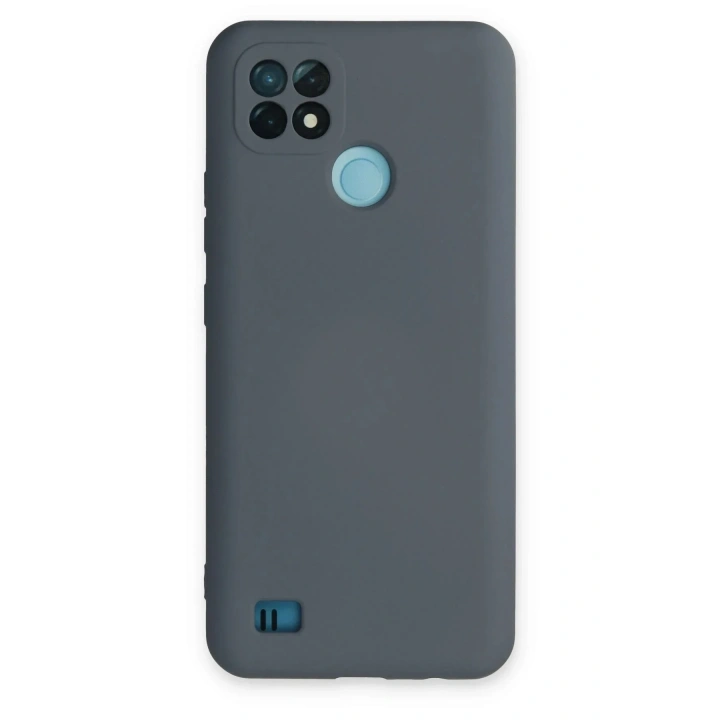 Mey İthalat®  Realme C21 Kılıf Nano içi Kadife Silikon - Gri