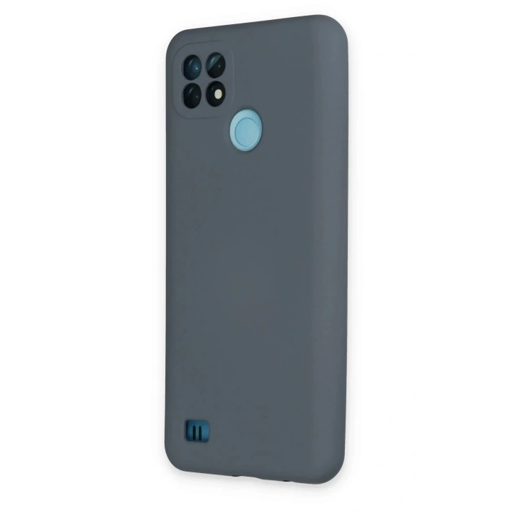 Mey İthalat®  Realme C21 Kılıf Nano içi Kadife Silikon - Gri